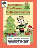 Christmas and Five Senses  Math and Literacy