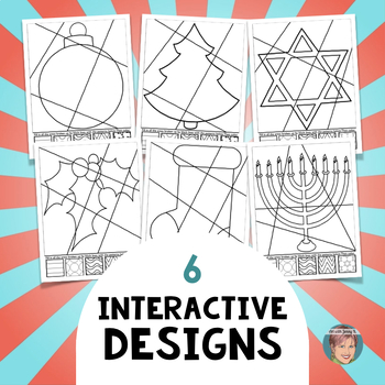 Interactive Christmas Coloring Pages + Writing (w/ Hanukkah Designs, Too!)