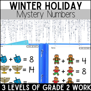 Preview of Christmas and Hanukkah Mystery Math Equations