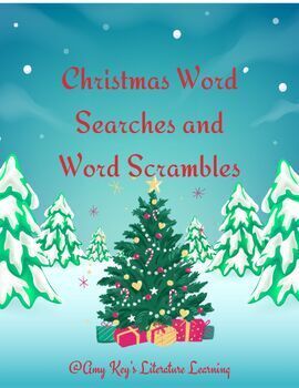 Preview of Christmas, Hanukkah, Kwanzaa Word Searches and Scrambles Middle and High School