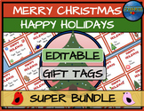 Christmas and Happy Holidays Gift Tags EDITABLE Student La