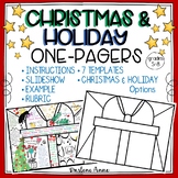 Christmas and Holiday Activities One Pager