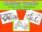 Christmas Coloring Sheets and Primary Holiday Activities (