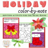 Christmas and Holiday Color-by-Note Music Coloring Pages A