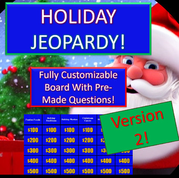Preview of Christmas and Holiday Jeopardy Activity