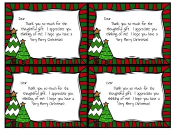 Christmas and Holiday Thank You Cards by Sparkle to Inspire | TpT