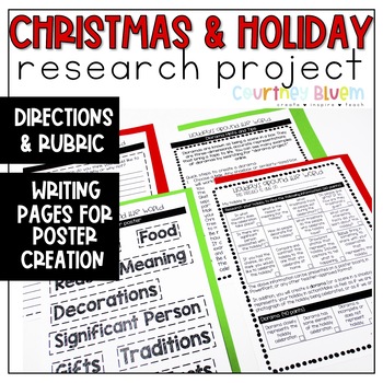 Preview of Christmas and Holidays Around The World Research Project