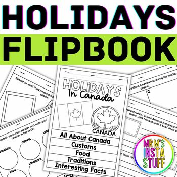Preview of Christmas Around the World Flipbook Winter Holidays - CANADA