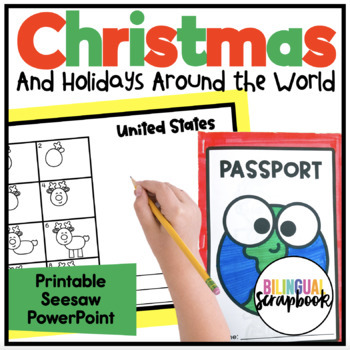 Preview of Christmas and Holidays Around the World Passport and Directed Drawings