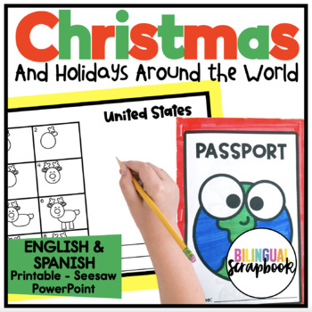 Preview of Christmas and Holidays Around the World Passport and Directed Drawings BUNDLE