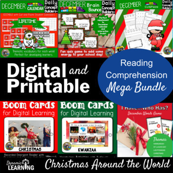 Preview of Christmas and Holidays Around the World Reading Comprehension Activities