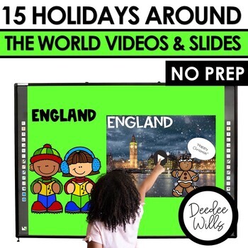 Preview of Christmas and Holidays Around the World Teaching Slides and Digital Activities