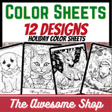 Christmas and Winter Coloring Pages - 12 designs