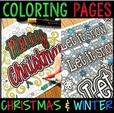 Christmas and Winter Coloring Pages for Adults, Teens