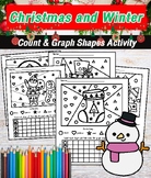 Christmas and Winter Count & Graph Shapes Activity workshe