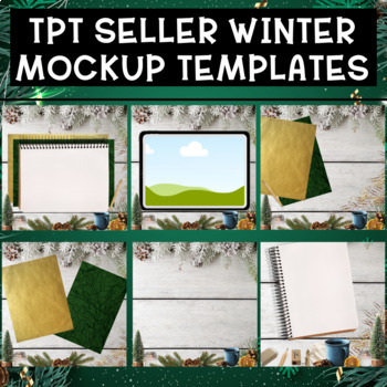 Preview of Christmas and Winter Holiday Mockup Templates for Sellers Bundle