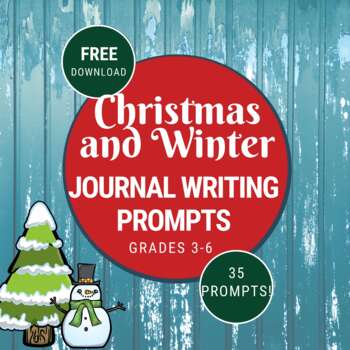 Preview of Christmas and Winter Journal Writing Prompts
