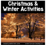 Christmas and Winter Math Activities Bundle 4th-8th Math Workshop