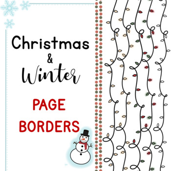 free christmas page borders printable