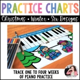 Christmas and Winter Piano Practice Challenge Charts for P