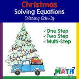 Christmas and Winter Solving Equations Coloring Activity O