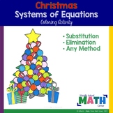 Christmas and Winter Systems of Equations Coloring Activity