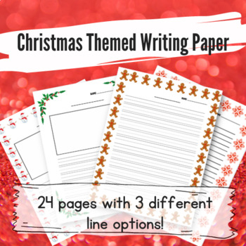 Christmas and Winter Themed Writing Paper by Simple Brilliance | TPT