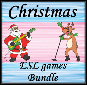 Preview of Christmas and winter ESL games and activities Bundle