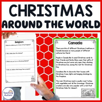 Preview of Christmas around the World Reading Comprehension Passages and Questions
