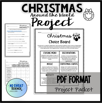 Preview of Christmas around the World Project December Winter Activities NO PREP