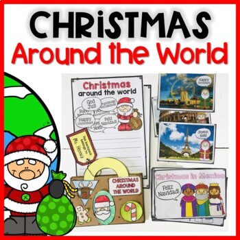 Preview of Christmas around the world | Holidays Reading Comprehension | Lapbook and crafts