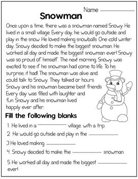 Winter Reading Comprehension Passages -Big Bundle - For Grade 2 | TPT