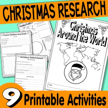 Preview of Christmas around the world - writing and research activity pack