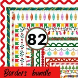 Christmas borders Clipart bundle holiday frames