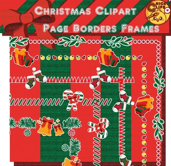 Preview of Christmas border clipart, Christmas light Clipart, Christmas Frames