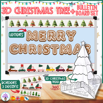 3d christmas tree bulletin board ideas