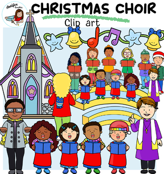 Preview of Christmas choir clip art