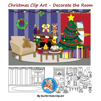 christmas clip art black and white vector christmas trimmings