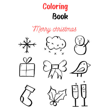 Preview of Christmas coloring book
