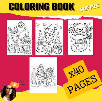 Preview of Christmas coloring pages | Páginas para colorear de Navidad | Coloriages de Noël