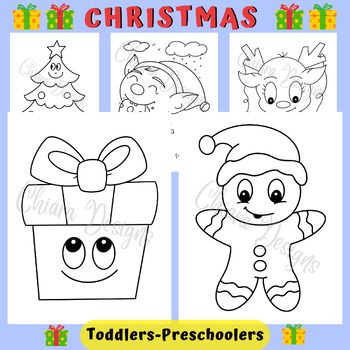 Easy Christmas Coloring pages