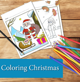 Christmas coloring practice worksheet