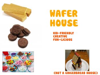 Preview of Christmas cooking activity - WAFER HOUSE - fun activity - DISTANCE LEARNING