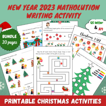 Preview of Christmas countdown  NEW YEAR 2023 MATHOLUTION WRITING ACTIVITY WORKSHEET