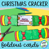 Christmas cracker foldout cards craft 4 designs to color, 