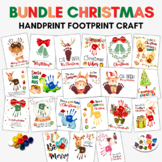 Christmas craft Handprint Footprint Finger art template Pr