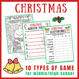 Christmas independent reading Activities Unit Sub Plans cr
