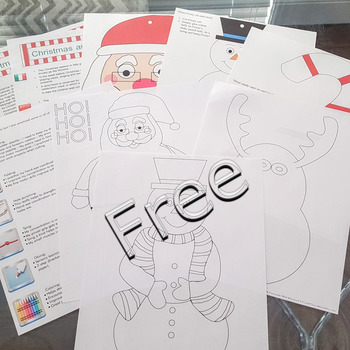 Download Winter crafts activities Frosty paper ornament FREE fact sheet coloring pages