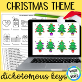 Christmas dichotmous keys science worksheets and digital P