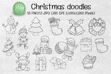 Christmas doodles clipart